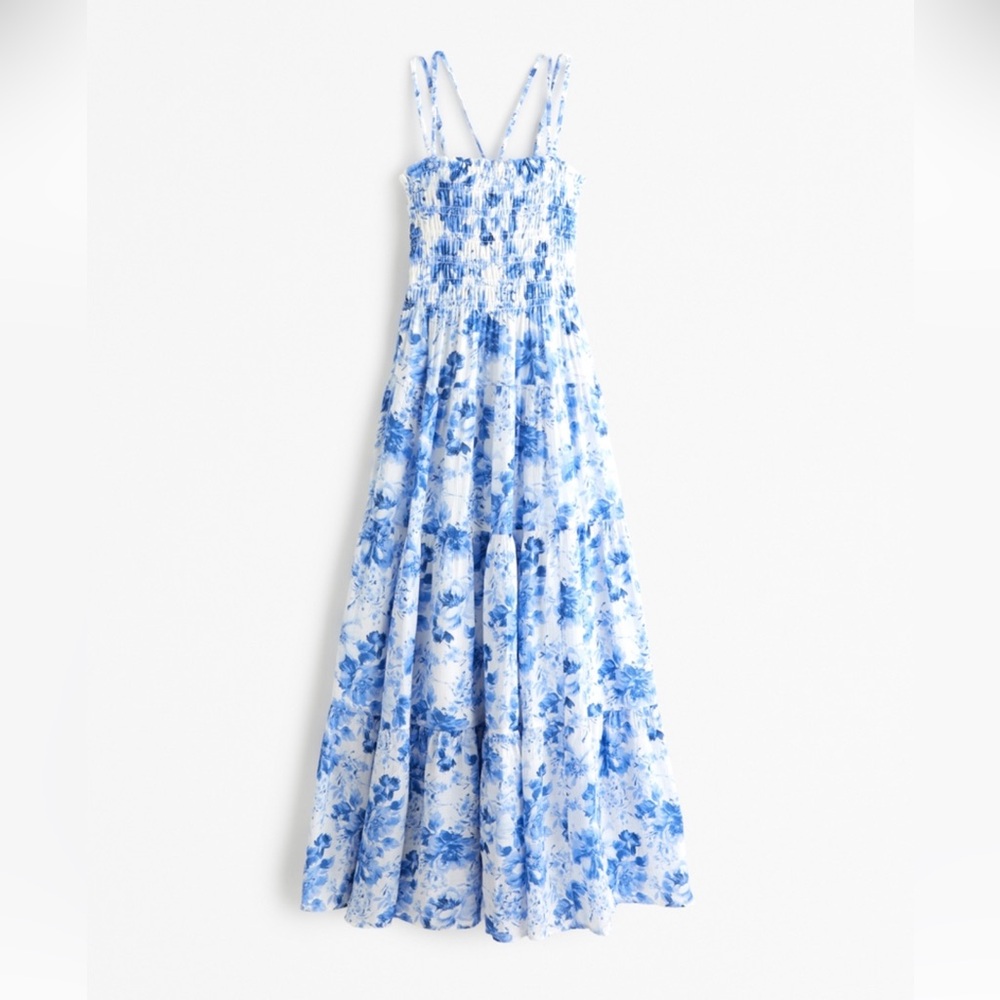 Abercrombie & Fitch Smocked bodice maxi dress